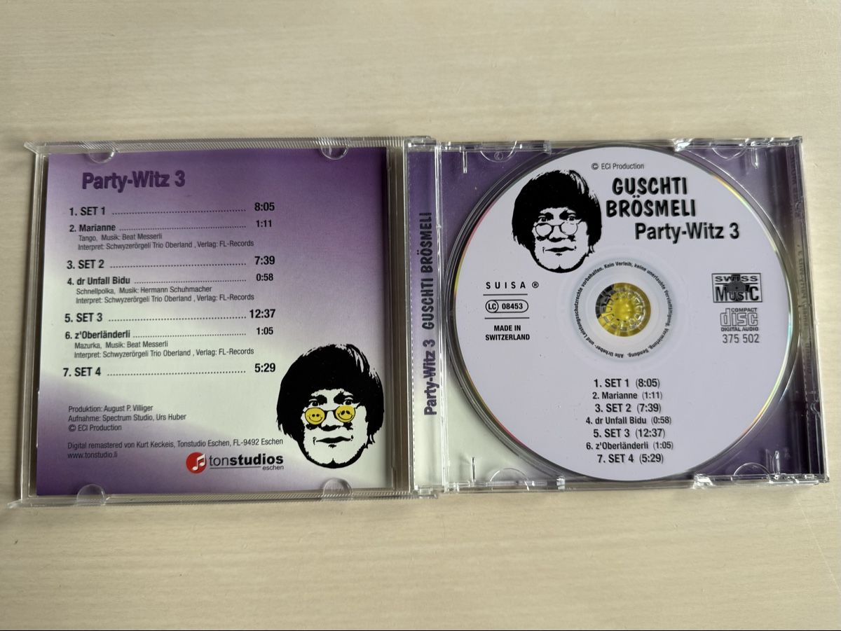 CD: Guschti Brösmeli - Party-Witz 3 CD – Usato da Oberried Brienz venduto da Chyara 2
