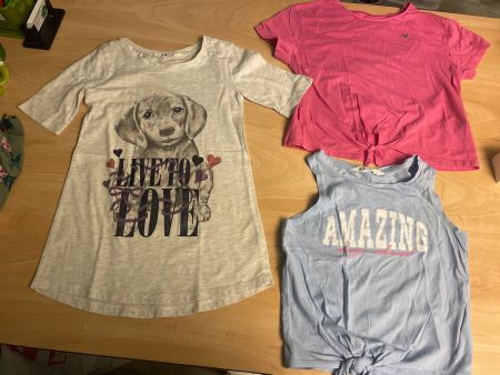 3 süsse H&M T-Shirts/Top Gr.134/140👧🏻