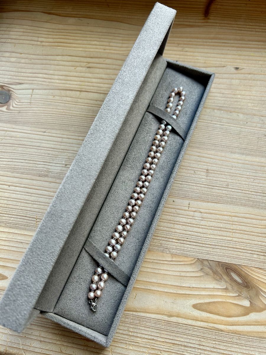 Bucherer Catenine: Echtes Perlenhalsband, grau-rosé Zuchtperle – Nuovo (secondo la descrizione) da Lupsingen venduto da fabi11e 5