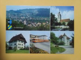 Gränichen Aargau Dorfansichten mit Bahn Vogelhaus