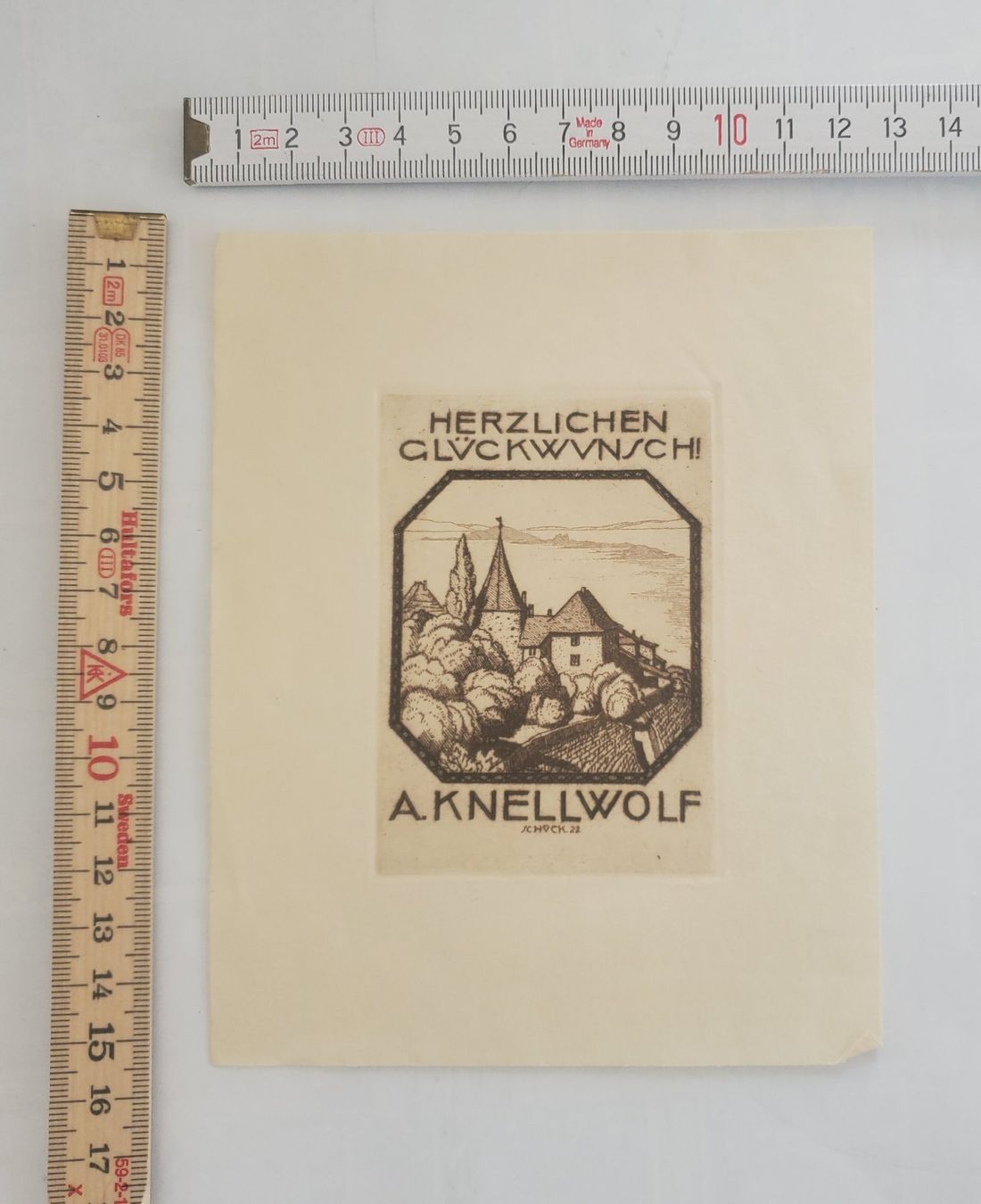 Dipinti: ex libris ? Radierung Schück 22 A. Knellwolf – Usato da Opfikon venduto da Diversamente 1