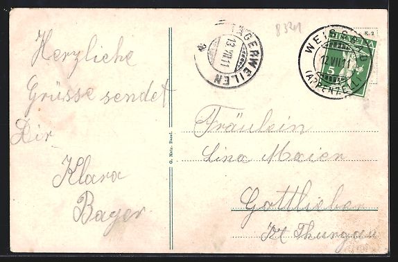 Cartoline postali: Weissbad, Gesamtansicht aus der Vogelsch – Usato da Berlin venduto da bartko-reher 1