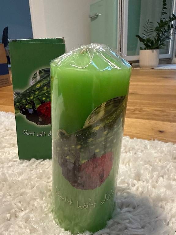 Candele: Kerze, Gott hält dich, grün – Usato da Grellingen venduto da lyd_vy9s 2
