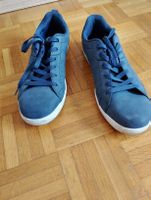 Blaue Sneaker aus Wildlederoptik zum Schnüren – Gr. 45