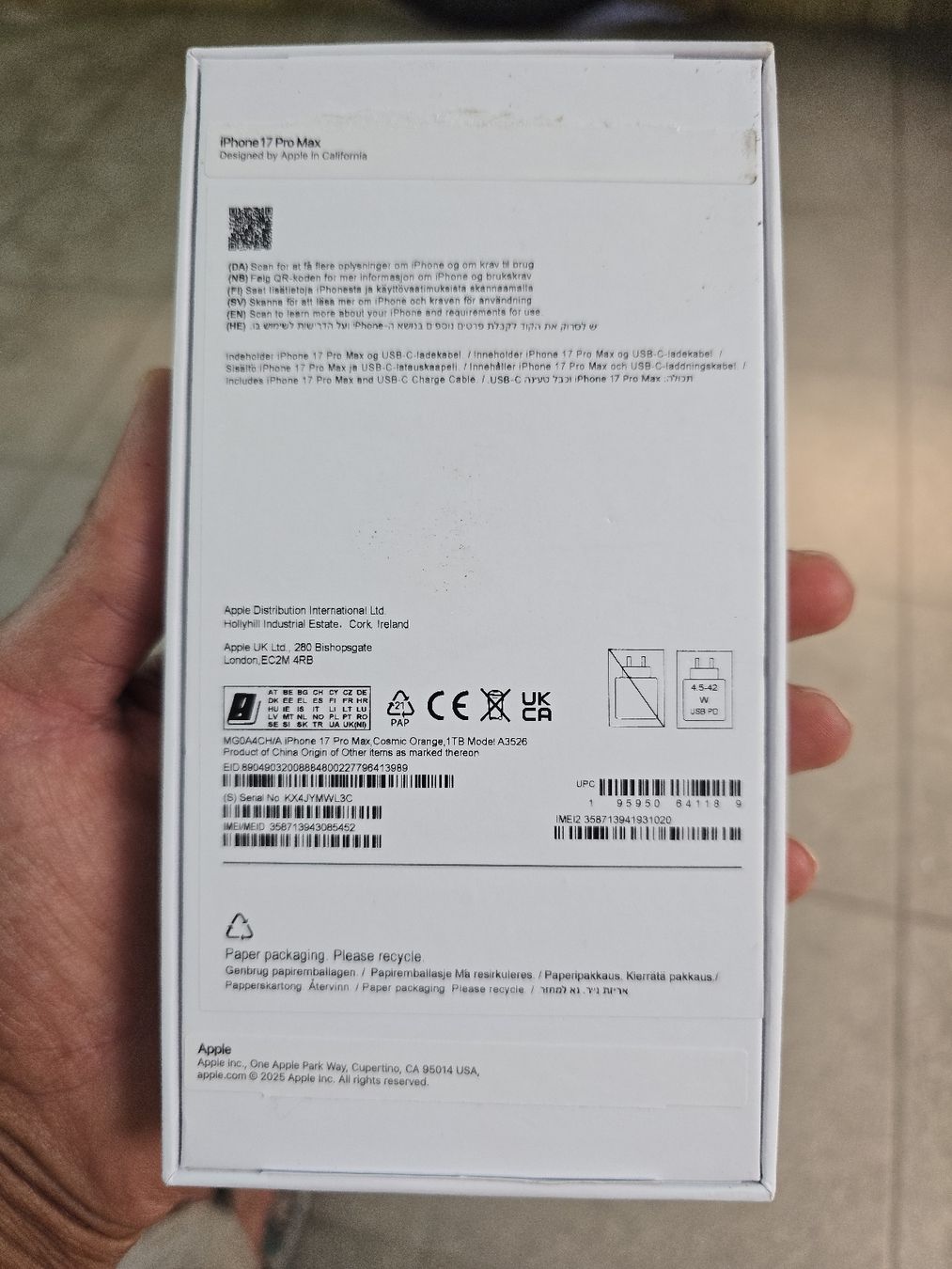 Apple Portables: iPhone 17 Pro Max 1TB Orange neu – Neuf avec emballage d'origine à Rüti b. Büren par Skorpi789 1
