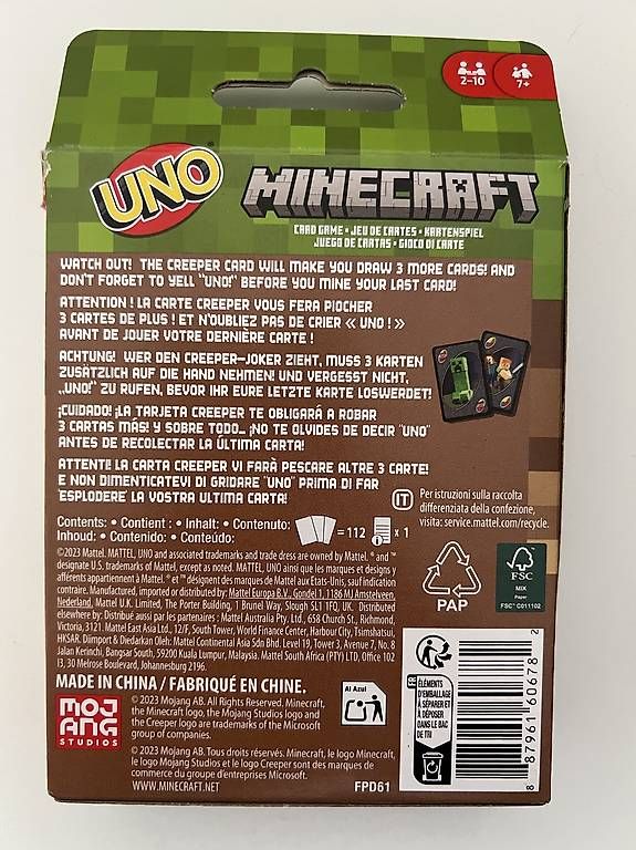 Spiele: UNO Minecraft (mit Sonderregeln) – Neu und originalverpackt aus Riehen von alisha. 1