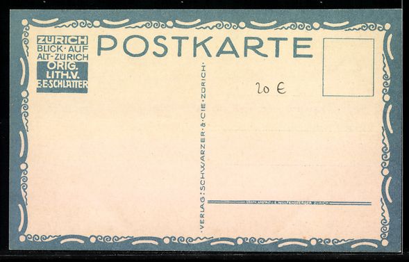 Cartoline postali: Zürich, Blick auf Alt-Zurich – Usato da Berlin venduto da bartko-reher 1