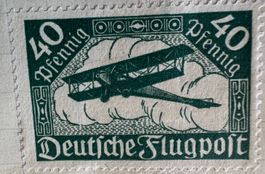 Deutsches Reich Briefmarken Flugpost, Holztaube ca. 1922