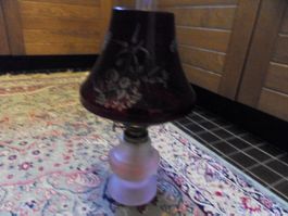 Glas Oellampe