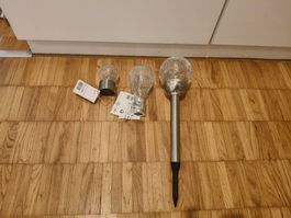 Solarleuchten Gartenlicht Set 3 Stk. neu mit Etikett