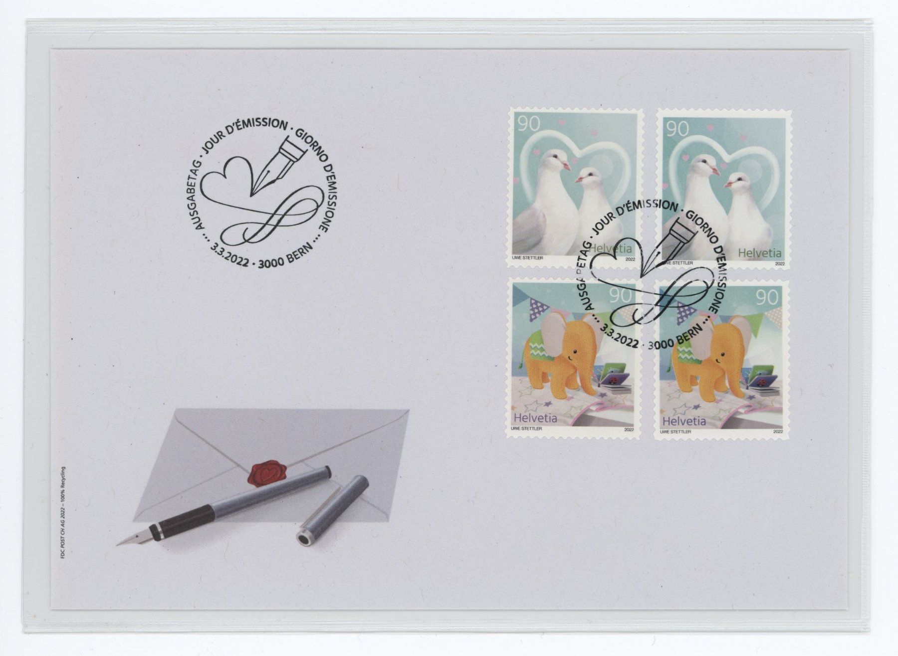 Alle Briefmarken: Spezielle Anlässe 2022, Combo FDC – Gebraucht aus Utzigen von sprint.007 1