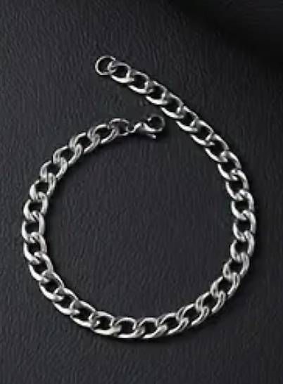 Bracciali & Braccialetti: Edelstahlarmband Gliederkette flach – Nuovo e nell'imballaggio originale da Würenlos venduto da sul_cm8q