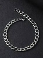 Edelstahlarmband Gliederkette flach