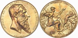 Médaille Léopold II Exposition Internationale Anvers 1885