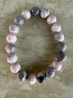 Rosa Jaspis Armband 10mm – Elastisches Edelstein-Perlenarmba