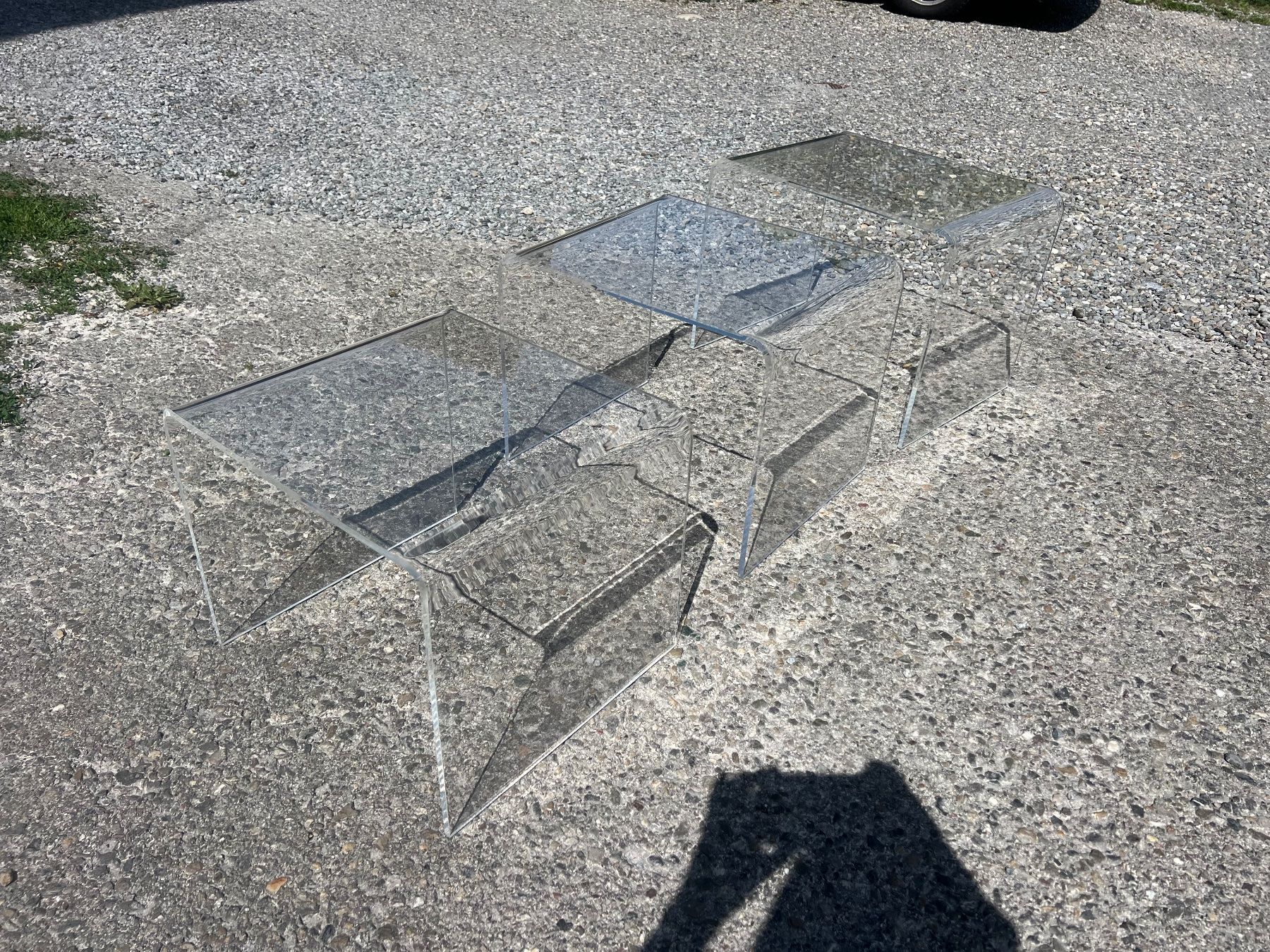 Tavoli: 3 er Set Plexiglas Tische – Usato da Otelfingen venduto da Yossi-68 4