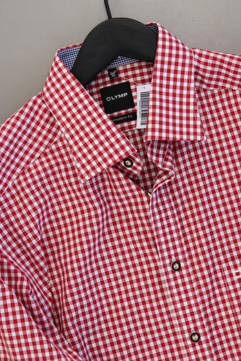 Hemden: Olymp Trachtenhemd Gr. Hemdgröße 42 rot – Gebraucht aus Neustadt an der Waldnaab von SecondLifeFashion 1