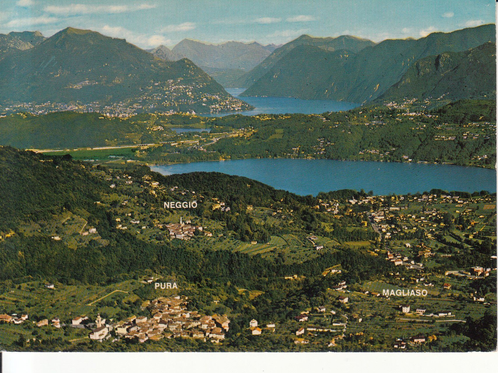 Cartoline postali: Malcantone Flugaufnahme 1973 – Usato da Bürglen TG venduto da StampGraf