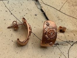 Ohrstecker, Silber, rotvergoldet