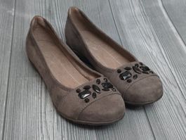 Soft Line Komfort Ballerinas - 36 - Taupe / Strass