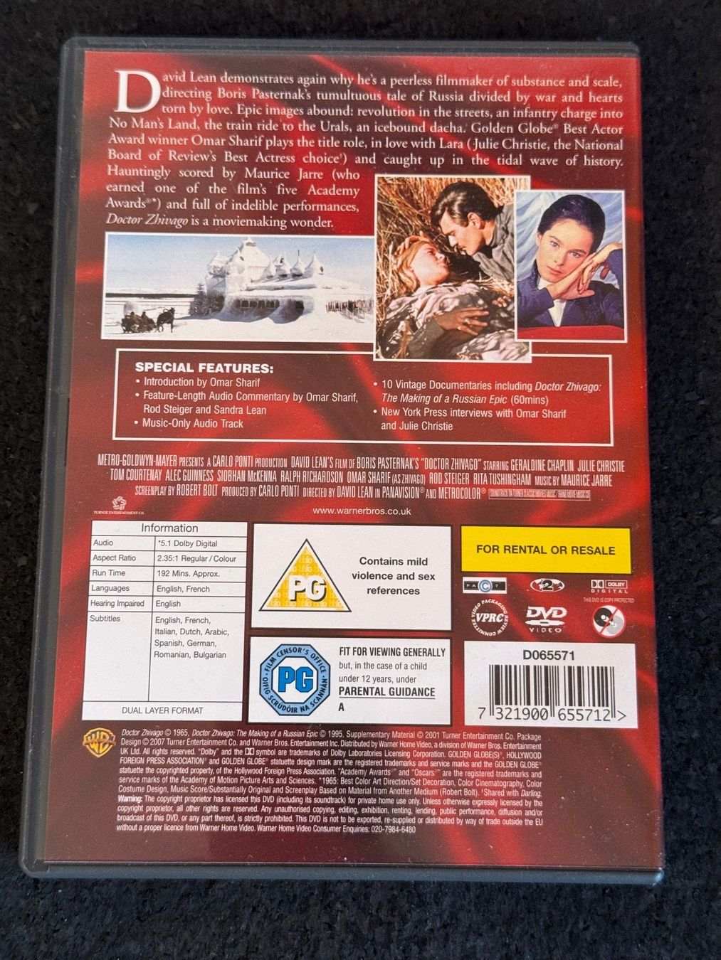 Tutti i DVDs: DOCTOR ZHIVAGO DVD EN/FR – Usato da Fribourg venduto da tschjoly 1