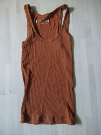 Victorias Secret VS Tee Shop Damen Ripp-Top braun Grösse XS