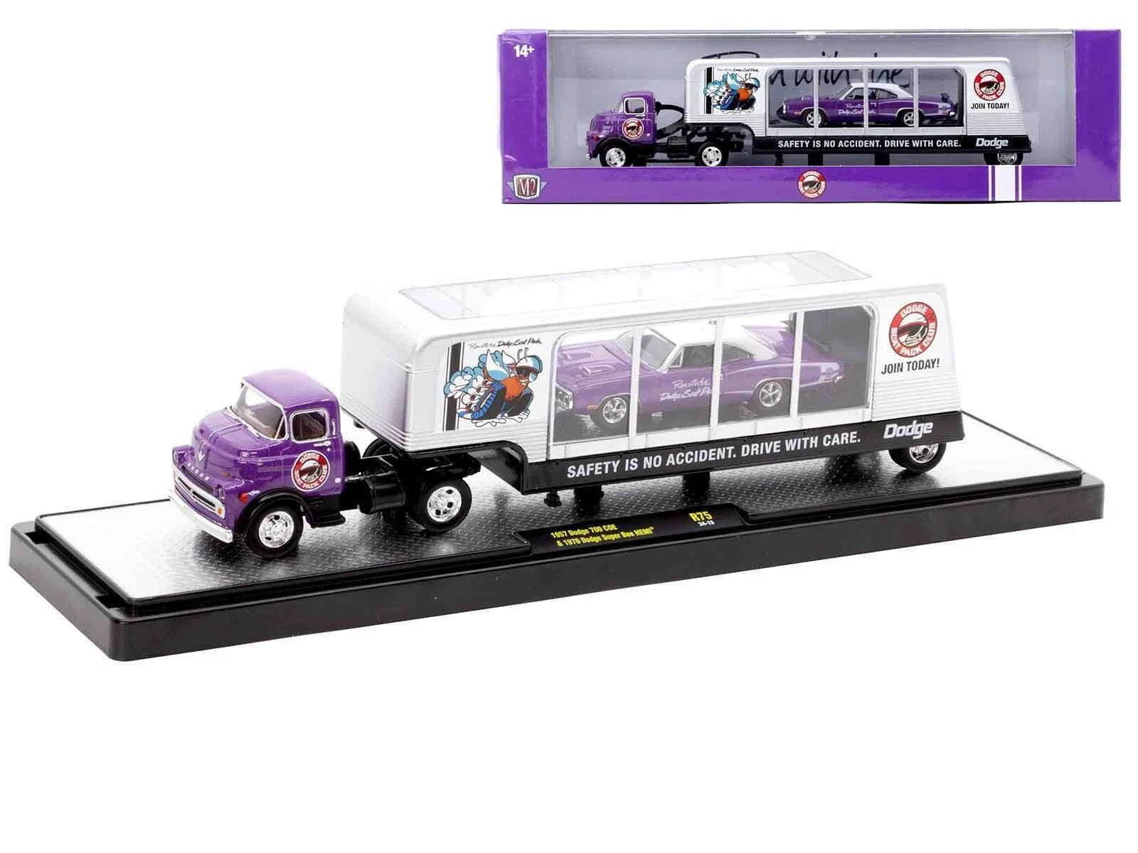 Modellini d'auto: M2 Auto-Abschlepper Set Dodge 700 COE & Dodge Super Bee 1:64 – Nuovo e nell'imballaggio originale da Wetzikon ZH venduto da tuningschmiede