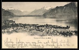 AK Vevey, Vevey et la Dent du Midi