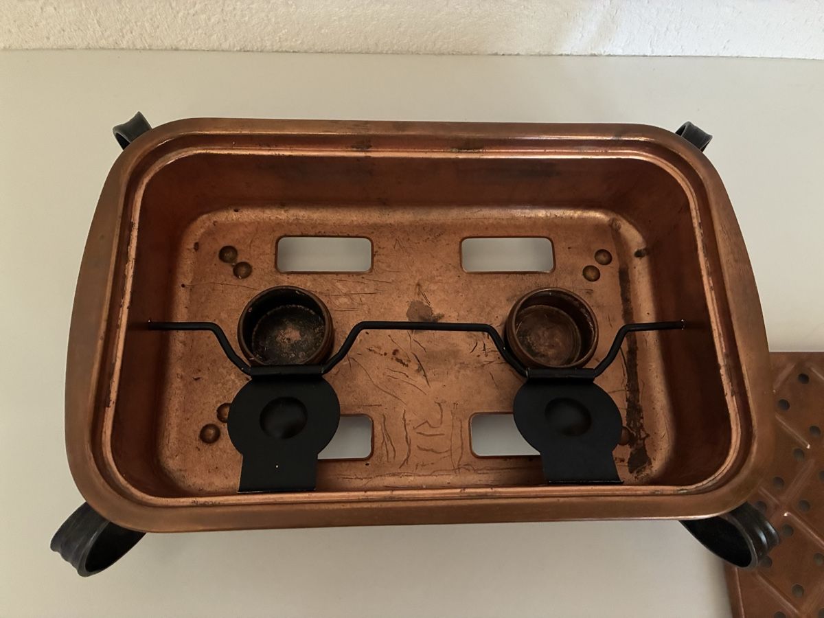Küchengeräte: Kupferfarbene Chafing Dish – Gebraucht aus Burgdorf von Calvia 2