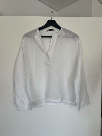 Leinenbluse weiss von Zara