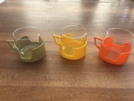 3 tasses "Drinkups" JAJ Pyrex vintage – Pop & Space Age 70s