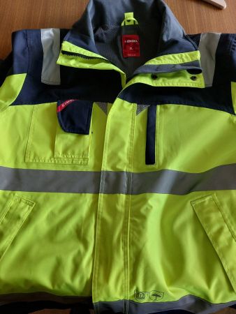 ENGEL Workerjacke in Signalfarbe und Leuchtstreifen Gr.XL
