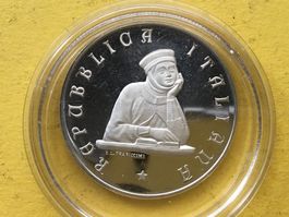 ITALIA****100 Lire Silbermünze UNI Bologna 1988 PP