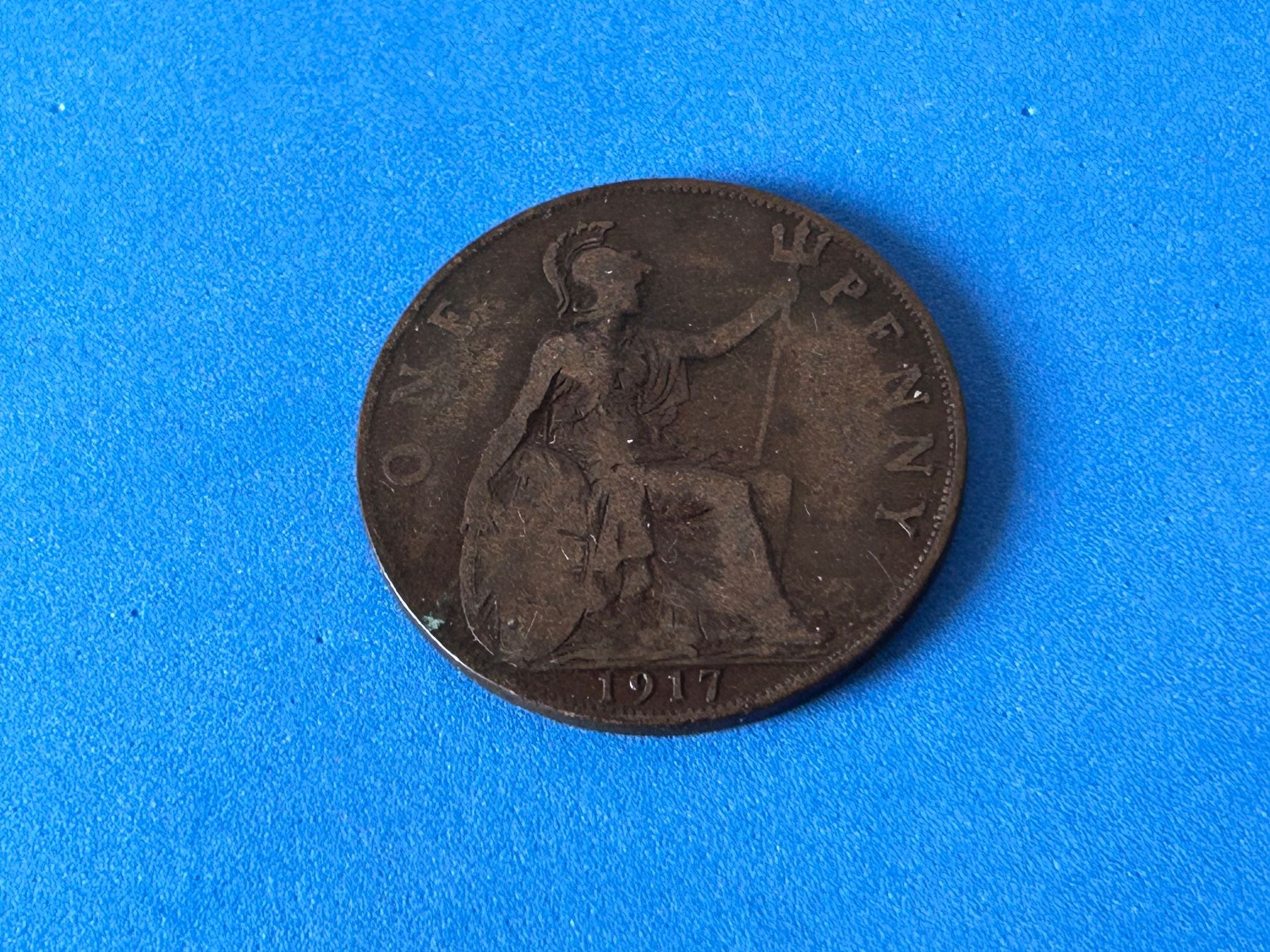 Tutti le monete: UK - One Penny 1917 – Usato da Corcelles NE venduto da AJKader 4