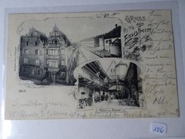 Alte Ansichtskarte Ensisheim Hotel Krone frankiert 1902