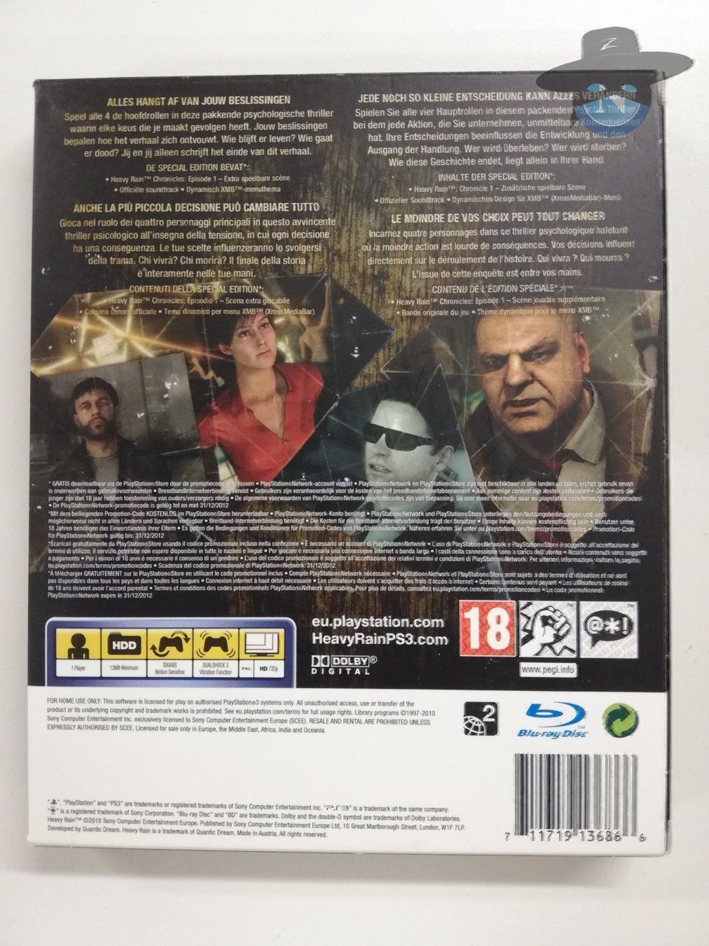 Sony Giochi: Heavy Rain / Sony PS3 / CardBox – Usato da St. Gallen venduto da zorro_dc 1
