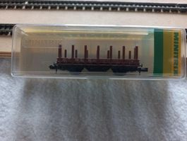 Güterwagen DB Rungenwagen Minitrix Spur N mit OVP