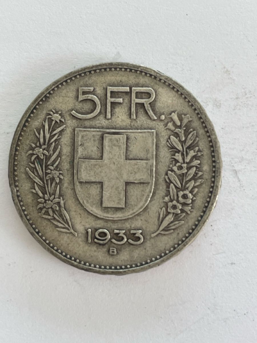 Toutes les monnaies: Münze 5 Fr. 1933 – D'occasion à Richterswil par Wildampfer