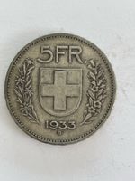 Münze 5 Fr. 1933