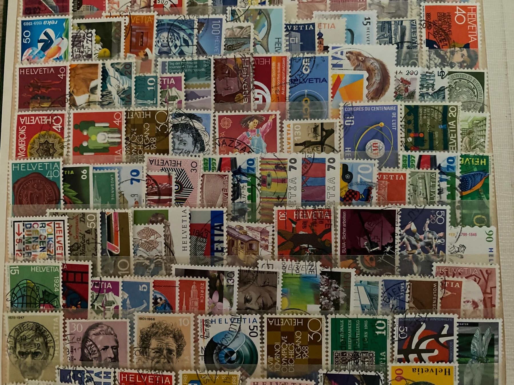 Alle Briefmarken: Briefmarken  Schweiz 130.stuck.verschiedene – Gebraucht aus matten b. interlaken von jfran17 2
