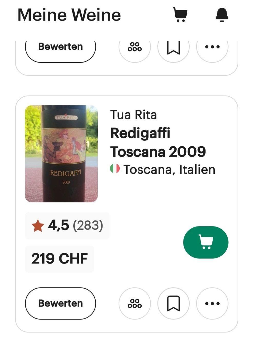 Vino: 1 Flasche Redi Gaffi 2009 – Usato da Meinisberg venduto da Kenmare 2