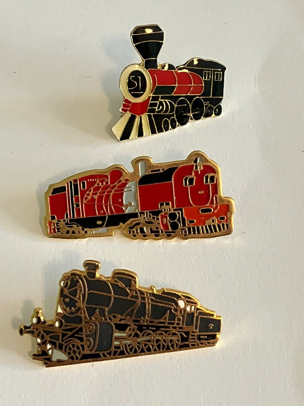 Plaketten & Abzeichen: 3 Pin Dampflokomotive – Gebraucht aus Basel von djwwpp