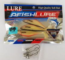 3 Zander Barsch köder+3passende Jigköpfe