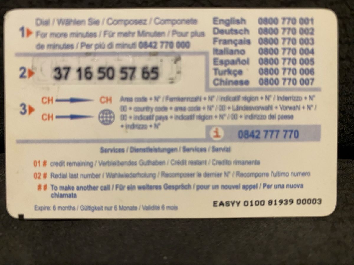 Cartes de téléphone: Carte – D'occasion à Lausanne par babacard10 1