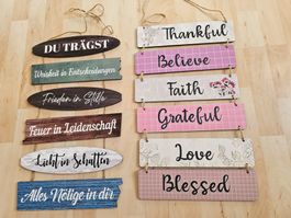 4 Sprücheschilder