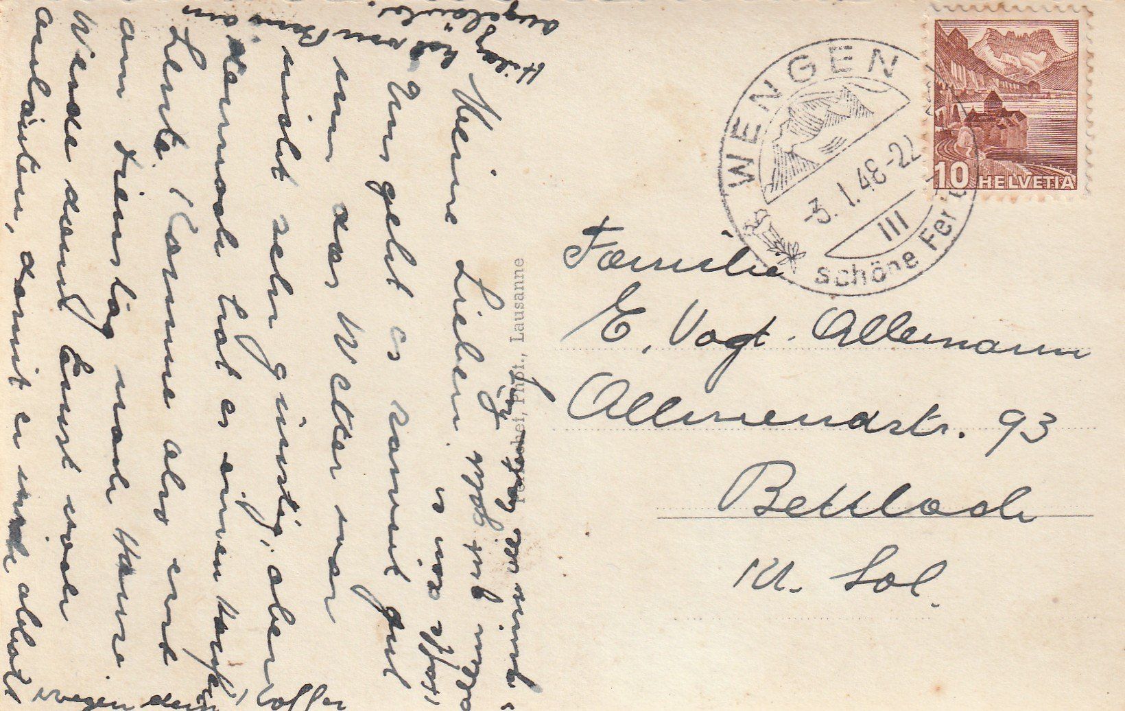 Cartes postales: Wengen Eisbahn belebt – D'occasion à Rorschacherberg par fratovi2 1