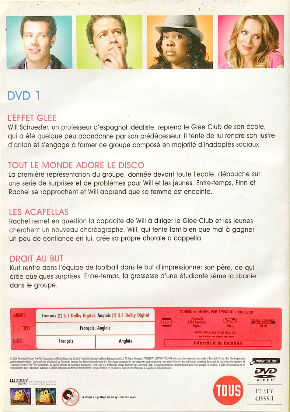 Tutti i DVDs: GLEE - SAISON 1 / VOLUME 1 (1 DVD) – Usato da Bottens venduto da hotter-than-hell 1