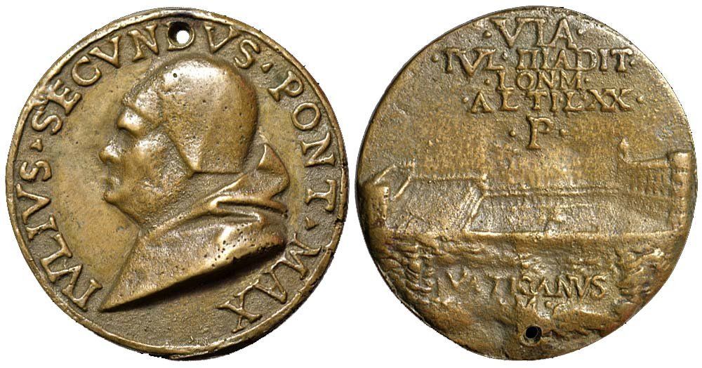 Medaglie: Rom, Julius II, Bronzemedaille 1503-1504 – Usato da Chiasso venduto da Novamarketing