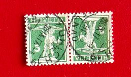 KEHRDRUCK K7III TELLKNABE SAUBERE STEMPEL ZÜRICH SELNAU 1917