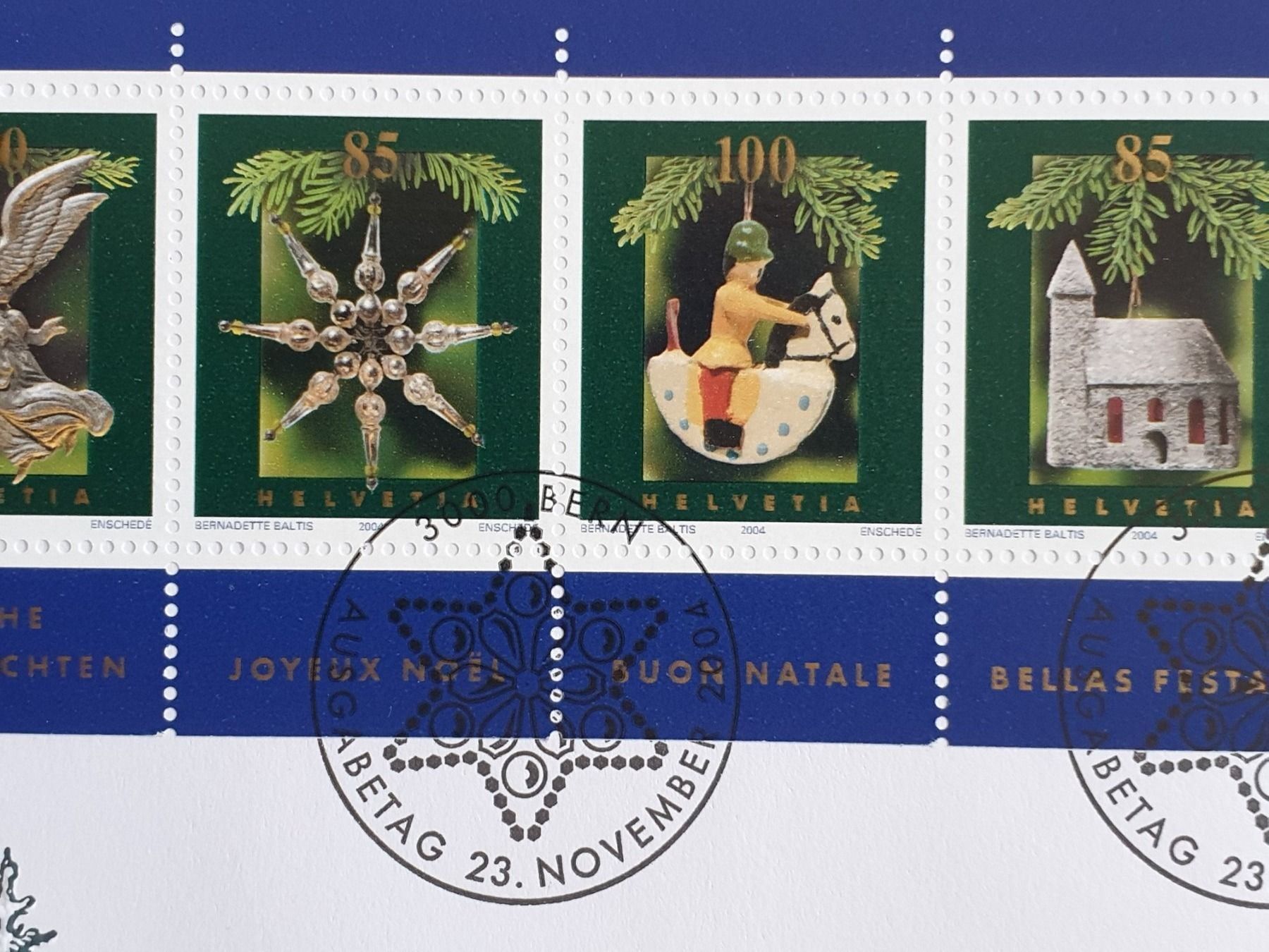 Tutti i francobolli: (151)   «Weihnachtsmarken 2004» – Usato da Schwarzhäusern venduto da Inot3 3